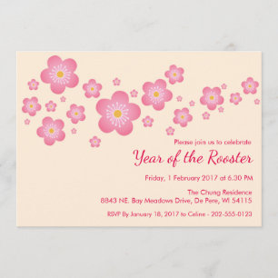 Invitación de fiesta personalizada de Año Nuevo ch