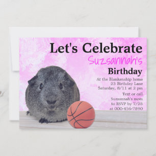 Invitación de fiesta personalizada de baloncesto d