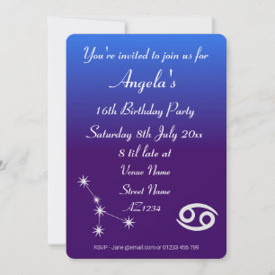 Invitación de fiesta personalizada de la galaxia d
