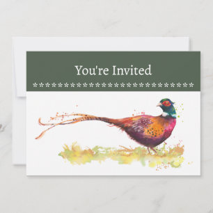 Invitación de fiesta personalizada Faisán de cuell