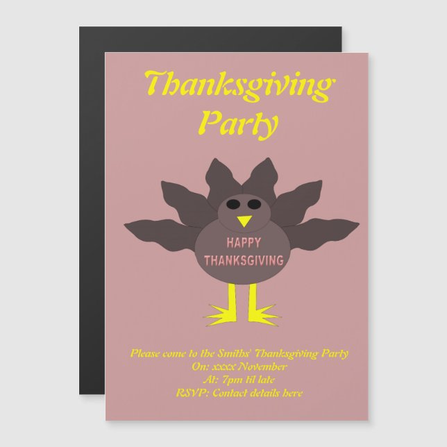 Invitación de Fiesta Personalizado turco al Día de (Anverso/Reverso)