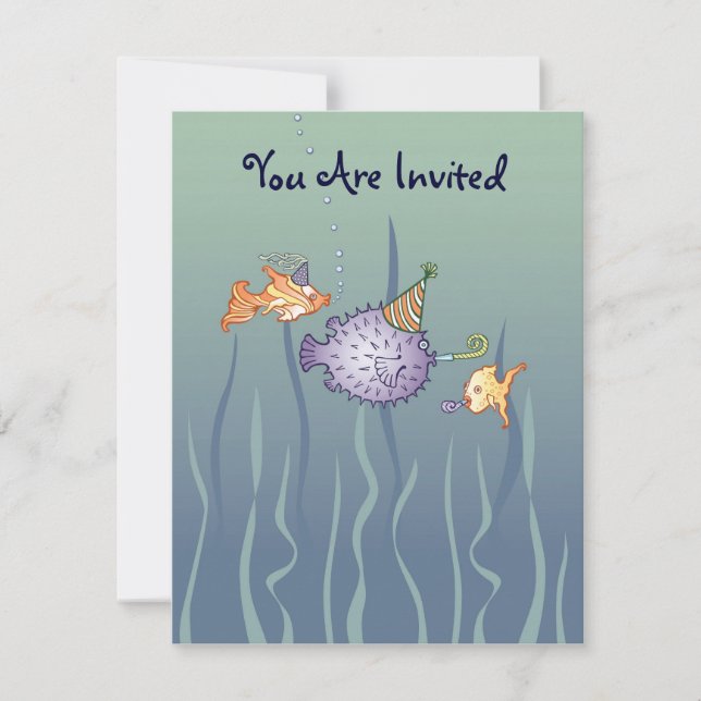 Invitación de Fiesta-pescado (Anverso)
