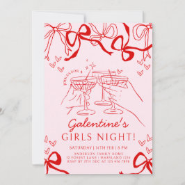 Invitación de fiesta por el Día de Galentine