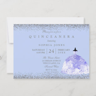 Invitación de Fiesta Quinceanera, Purpurina de col