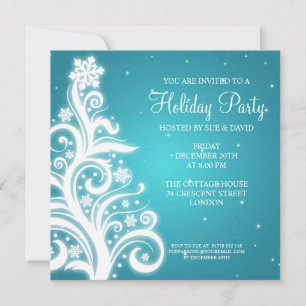 Invitación de fiesta Rápido Árbol de Navidad Turqu