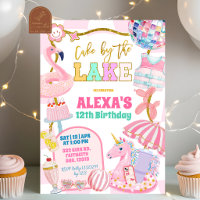Invitación de fiesta Retro preppy Cake by the Lake