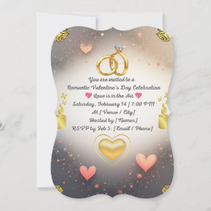 Invitación de fiesta romántica del Día de San Vale