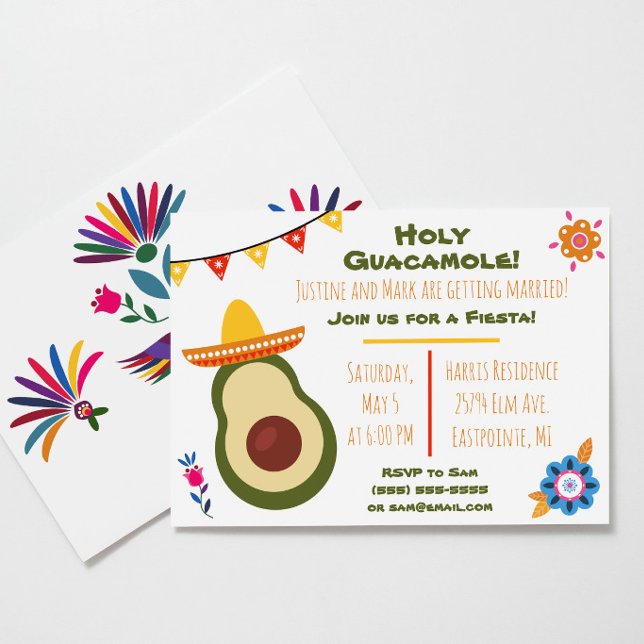 Invitación de Fiesta Santa Guacamole (Subido por el creador)