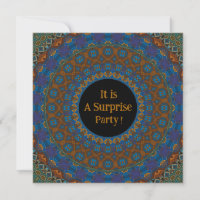 Invitación de fiesta sorpresa de Mandala decorativ
