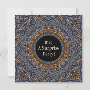 Invitación de fiesta sorpresa de Mandala decorativ