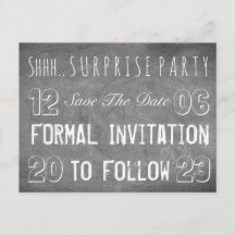 Invitación de fiesta sorpresa, guarde la fecha en 