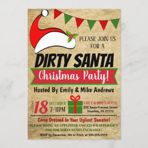 Invitación de fiesta sucia en Santa Exchange