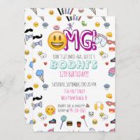 Invitación de fiesta temática de emoji