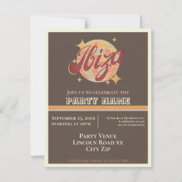 Invitación de fiesta temática de Ibiza España eivi