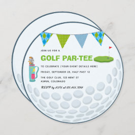 Invitación de fiesta temática del golf
