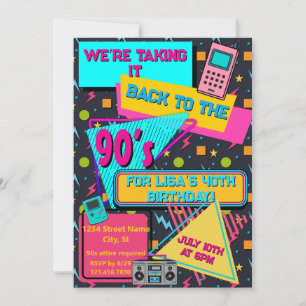 Invitación de fiesta totalmente genial con tema de