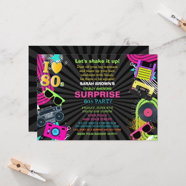 invitación de fiesta totalmente increíble de los 8 (Anverso/Reverso In Situ)