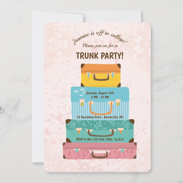 Invitación de Fiesta troncal (mujer) (Anverso)