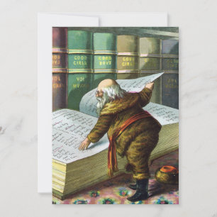 Invitación de fiesta vintage de Santa Claus para n