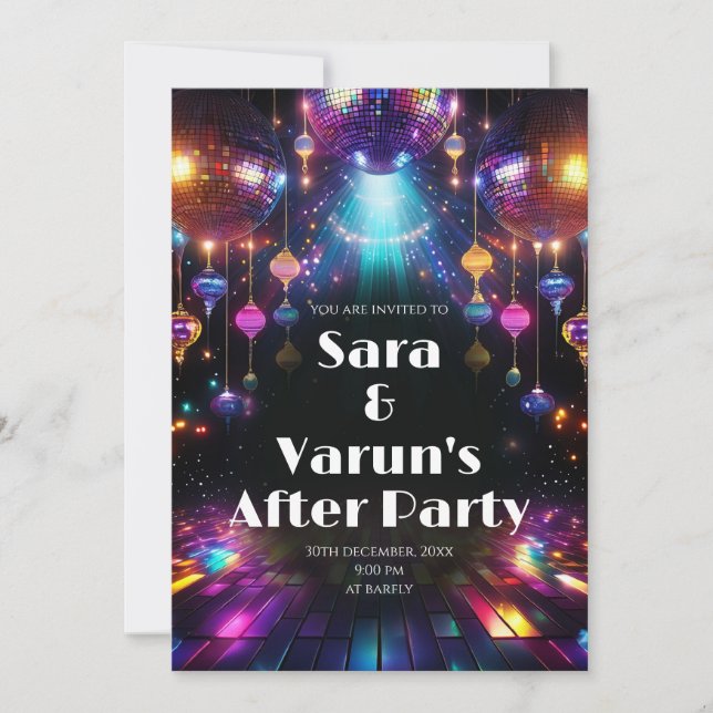 Invitación de fiesta y boda para jóvenes digitales (Anverso)