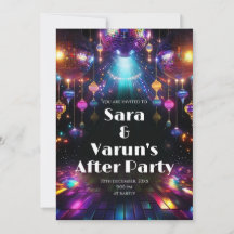 Invitación de fiesta y boda para jóvenes indios di