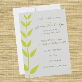 Invitación de fiesta ya casados de bambú de primav