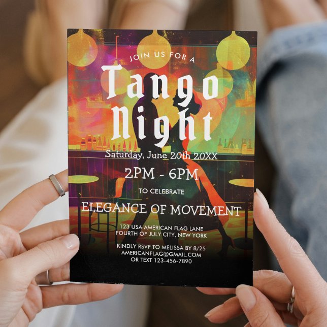 Invitación De fiestas De Tango Y Bailarines De Tan (Subido por el creador)