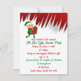 Invitación de fiestas navideñas con suéter feo de 