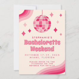 Invitación de fin de semana con tema de Disco para