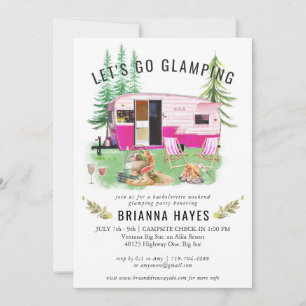 Invitación de fin de semana de camping de glamping