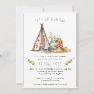 Invitación de fin de semana de camping de lujo par