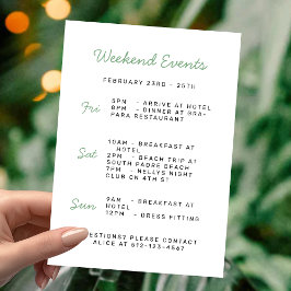 Invitación de fin de semana de Despedida de Solter