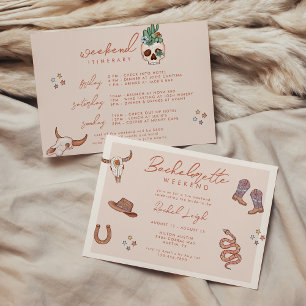 Invitación de fin de semana de soltera vaquera del