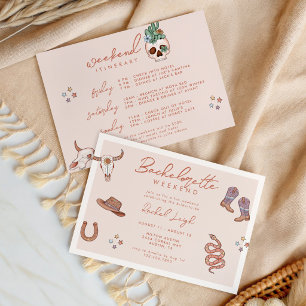 Invitación de fin de semana de soltera vaquera del
