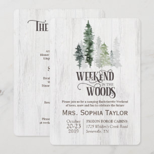 Invitación de fin de semana en el bosque
