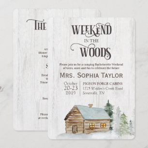 Invitación de fin de semana en el bosque