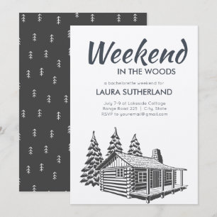 Invitación de fin de semana en el bosque