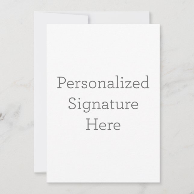 Invitación plana, Tamaño: 12.7 cm x 17.8 cm, Papel: Mate Signatura, Esquinas: Cuadrada, Sobres: Blanco, Calidad de impresión: Estándar (Anverso)