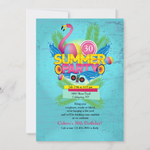 Invitación de Flamenco para Fiesta de Verano