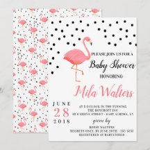 Invitación de Flamingo Baby Shower