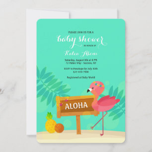Invitación de Flamingo Baby Shower