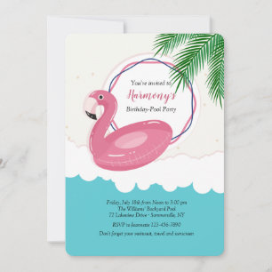 Invitación de Flamingo Flotante