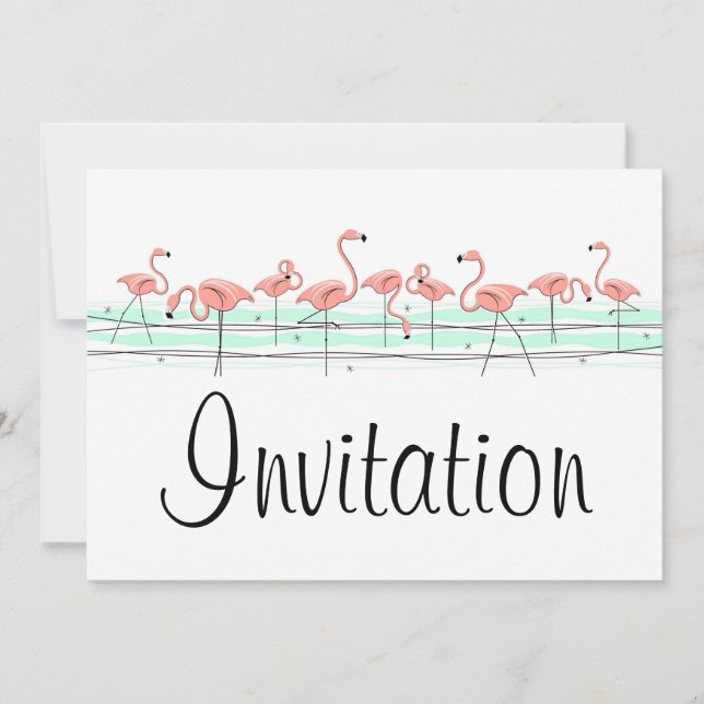 Invitación de Flamingo Ocean Line (Anverso)