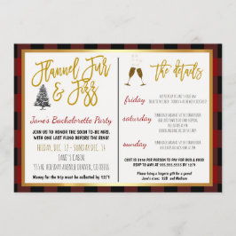 Invitación de Flannel Fur y Fizz Party