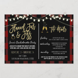 Invitación de Flannel Fur y Fizz Party