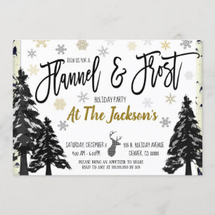 Invitación de Flannel y Frost Party