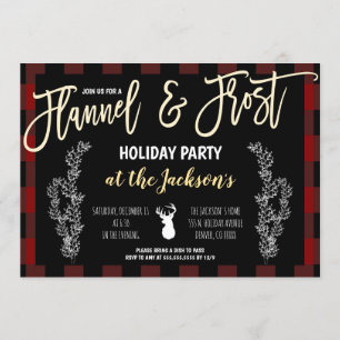 Invitación de Flannel y Frost Party
