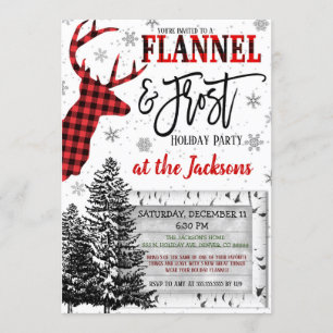 Invitación de Flannel y Frost Party
