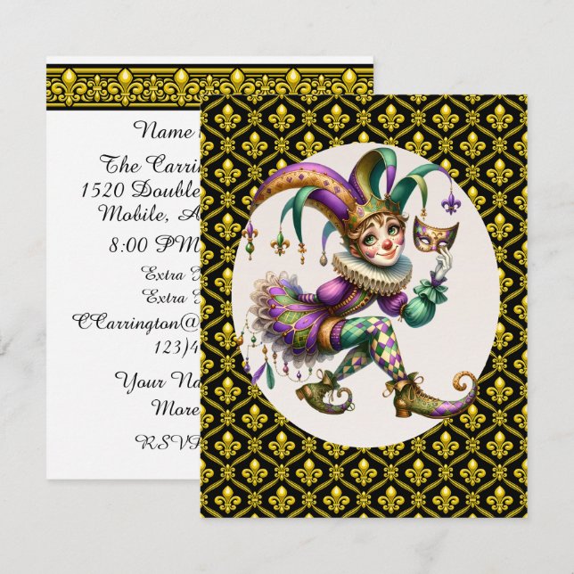 Invitación de Fleur de Lis (Anverso / Reverso)
