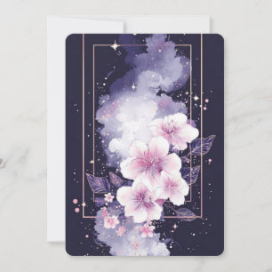 Invitación de Flor de Cerezo Rosa - Árbol Sakura